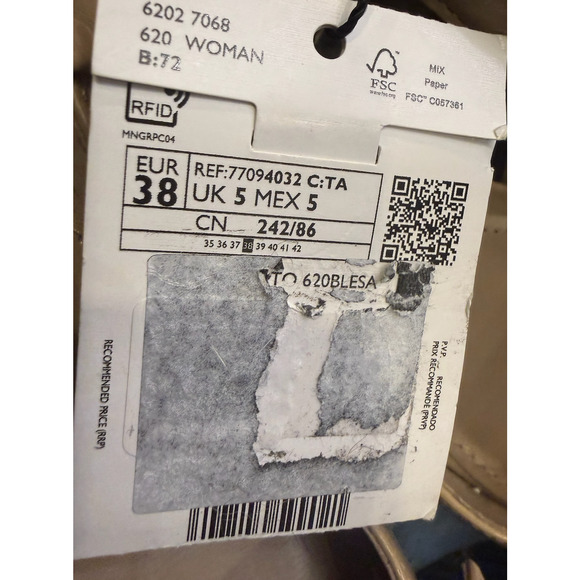 MANGO MNG LIGHT PASTEL BROWN BUCKLE KITTEN HEELS SLINGBACK PUMPS SHOES 38 US 7.5 - Picture 5 of 6